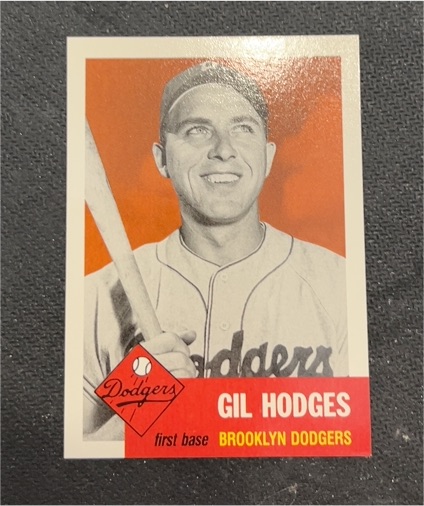 1991 Topps Archives 1953 #296 Gil Hodges Brooklyn Dodgers — front