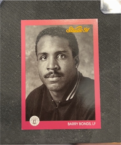 1991 Leaf Studio #222 Barry Bonds — front