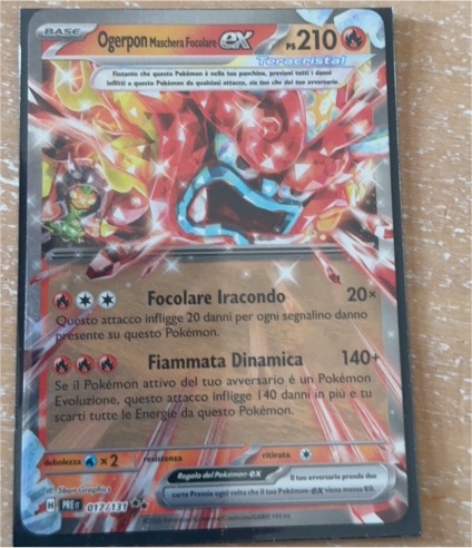 2023 Pokémon SV: Prismatic Evolutions #017 Hearthflame Mask Ogerpon ex — front