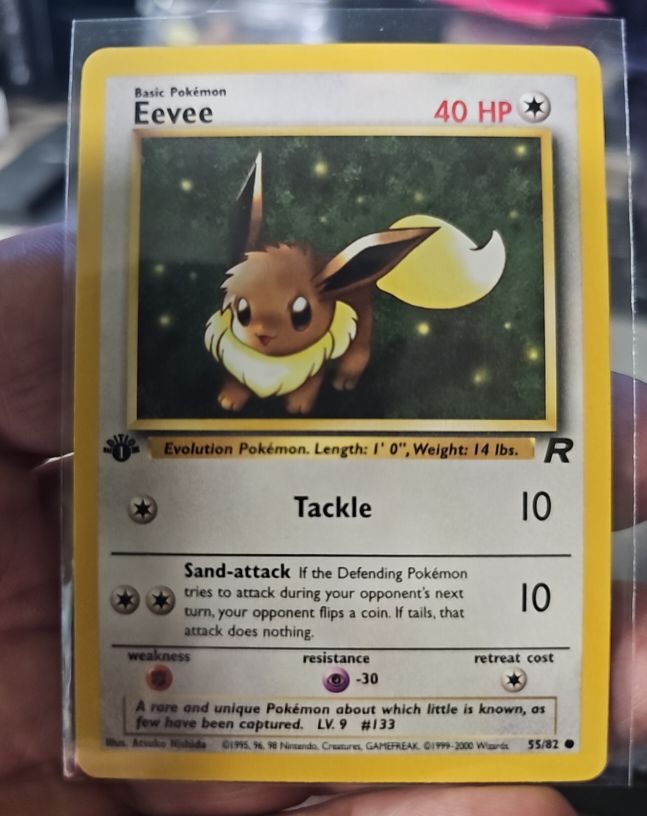 2000 Team Rocket #55 Eevee — front
