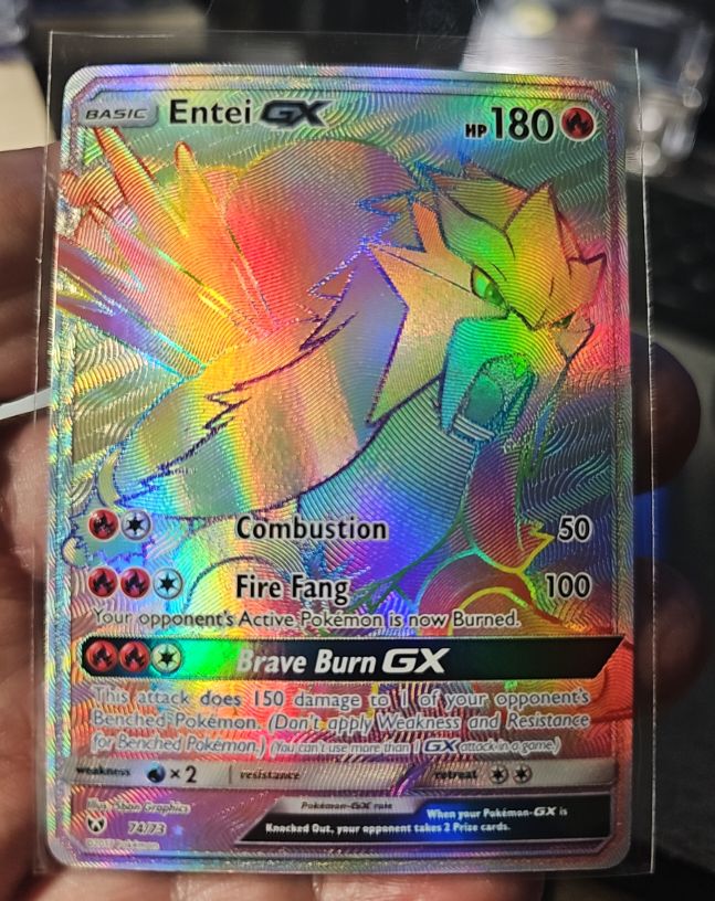 2017 Pokémon Shining Legends #74/73 Entei GX — front