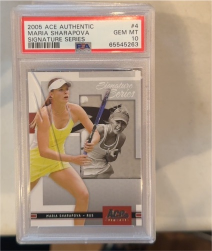2005 Ace Authentic #4 Maria Sharapova Signature Series — front