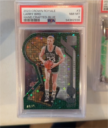 2023 Crown Royale #3 Larry Bird Hand Crafted-Blue — front