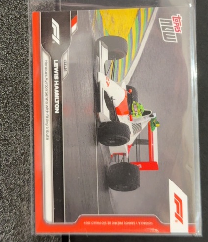 2024 Topps Now Formula 1 #68 Lewis Hamilton Honours Ayrton Senna — front