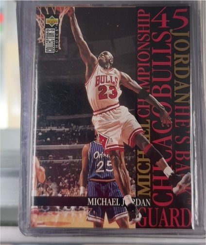 1995-96 Upper Deck Collector's Choice #M5 Michael Jordan He's Back — front