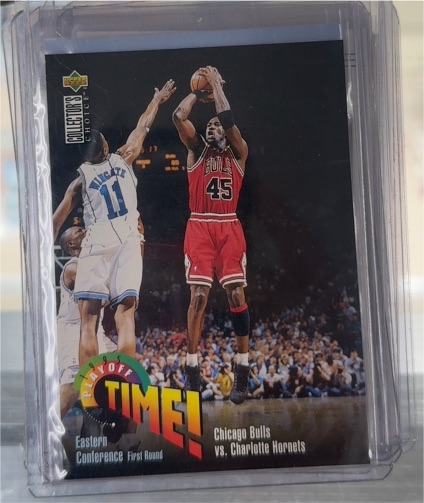 1995-96 Upper Deck Collector's Choice #353 Michael Jordan Playoff Time — front