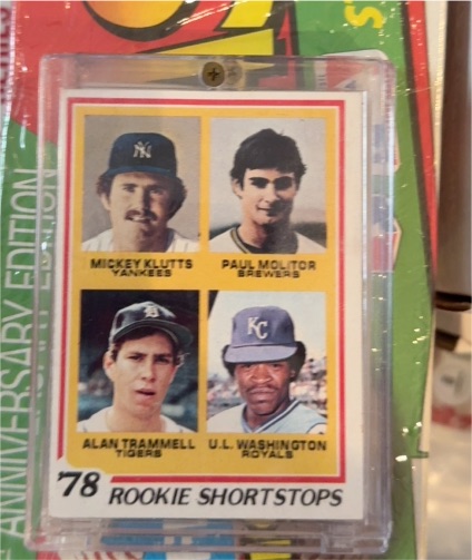 1978 Topps #707 Rookie Shortstops Paul Molitor Alan Trammell U.L. Washington Mickey Klutts — front
