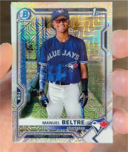 2021 Bowman Chrome #BCP-244 Manuel Beltre — front