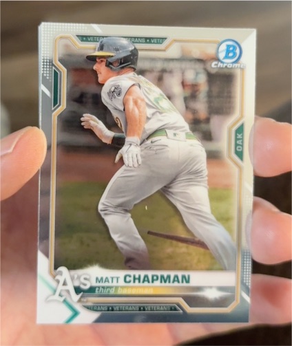 2021 Bowman Chrome #73 Matt Chapman — front