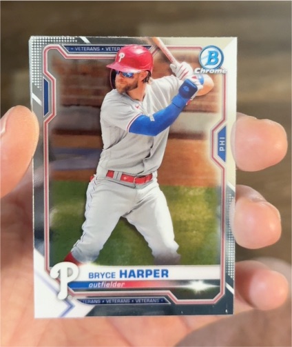 2021 Bowman Chrome #96 Bryce Harper — front
