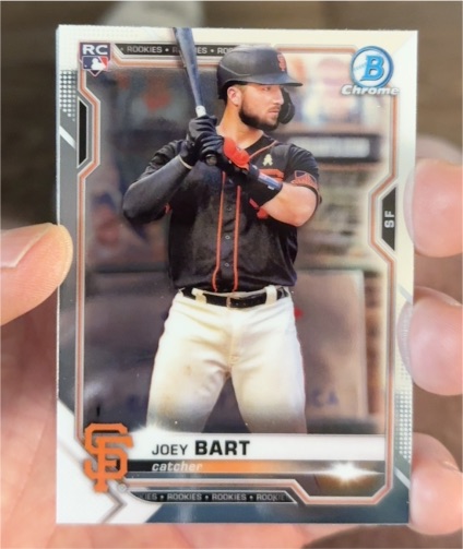 2021 Bowman Chrome #23 Joey Bart Rookie Card — front