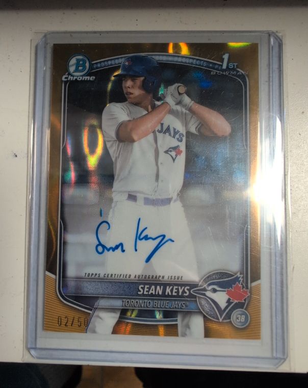 2025 Bowman Chrome Prospect Autographs #CPA-SK Sean Keys — front