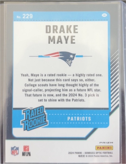 2024 Panini Donruss Optic #229 Drake Maye — front