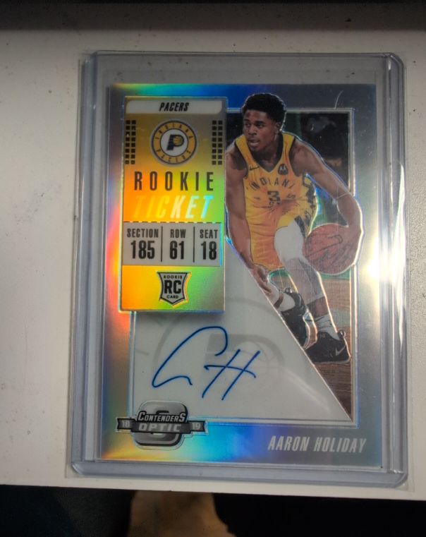 2018-19 Panini Contenders Optic Rookie Ticket Red Prizm Auto #D Aaron Holiday — front