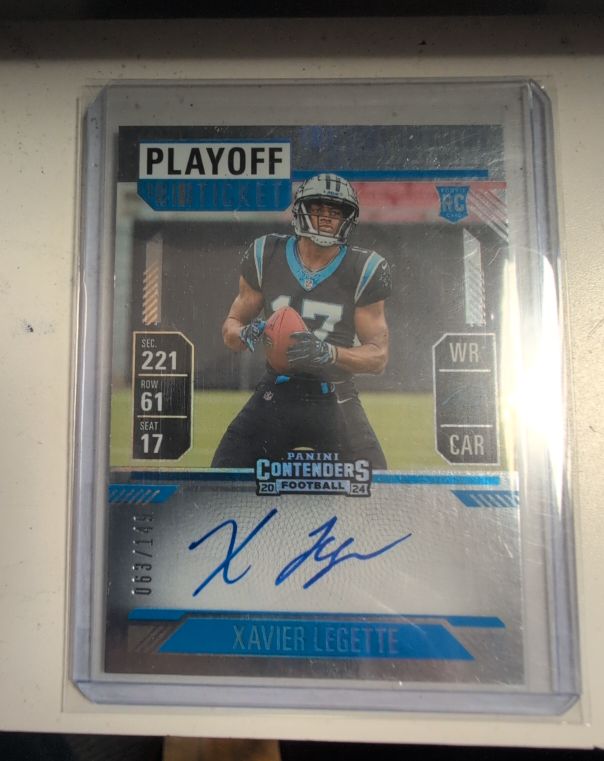 2024 Panini Contenders Playoff Ticket #107 Xavier Legette — front