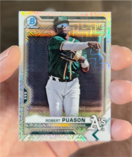 2021 Bowman Chrome #BCP-218 Robert Puason — front