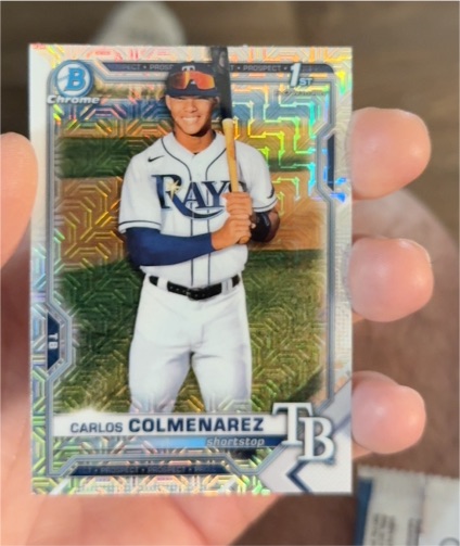 2021 Bowman Chrome #BCP-238 Carlos Colmenarez — front