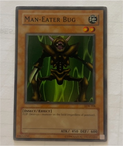 1996 Yu-Gi-Oh! LOB-108 Man-Eater Bug — front