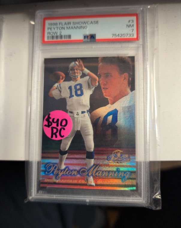 1998 Fleer Flair Showcase #3 Peyton Manning Rookie — front