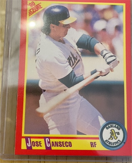 1990 Score #375 Jose Canseco — front