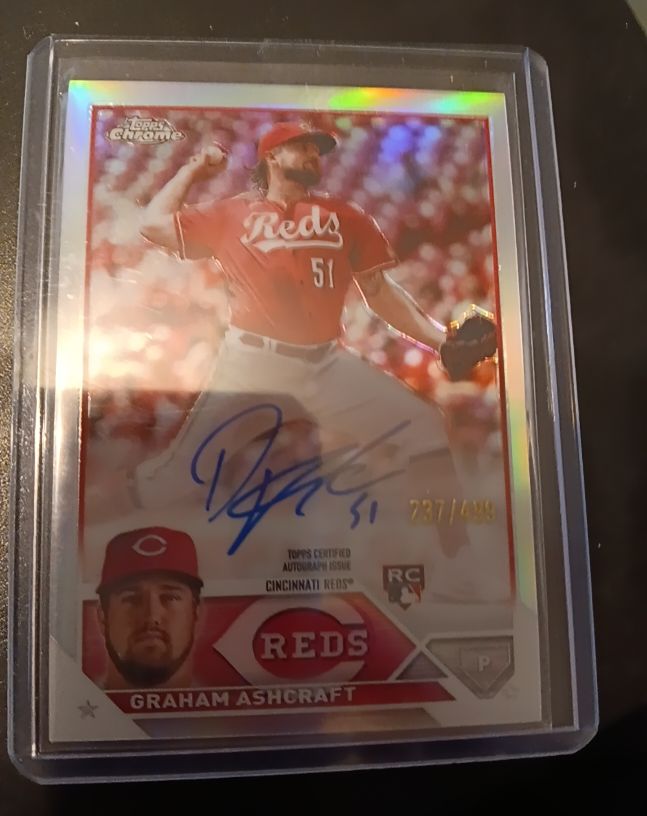 2023 Topps Chrome Rookie Autographs #RA-GA Graham Ashcraft — front
