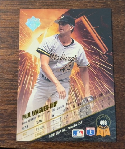 1993 Leaf #466 Paul Wagner — front