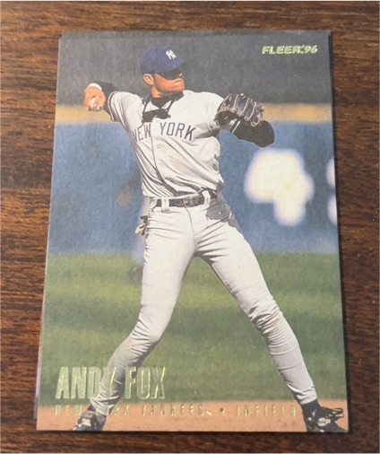1996 Fleer #96 Andy Fox — front
