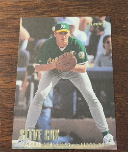 1996 Fleer #589 Steve Cox — front