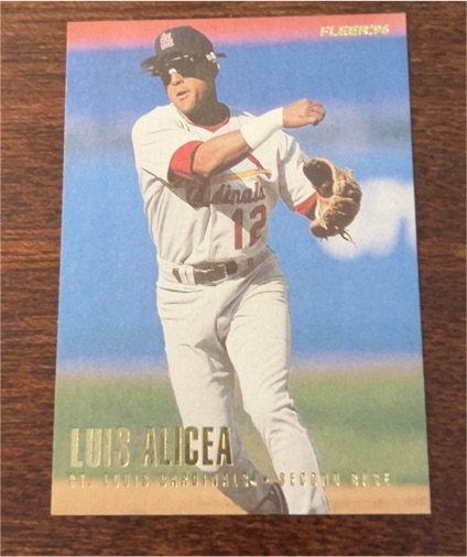1996 Fleer Luis Alicea St. Louis Cardinals — front