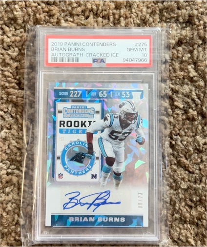 2019 Panini Contenders #275 Brian Burns — front