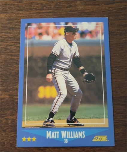 1988 Score #118 Matt Williams — front