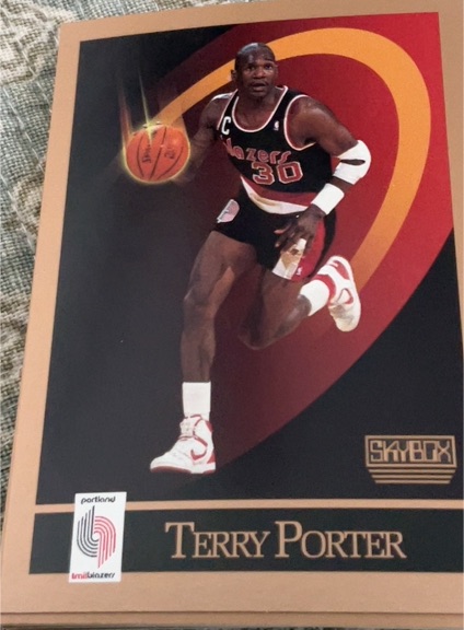 1990-91 SkyBox #238 Terry Porter Portland Trail Blazers — front