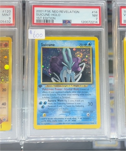 2001 Pokémon Neo Revelation #14 Suicune Holo 1st Edition — front