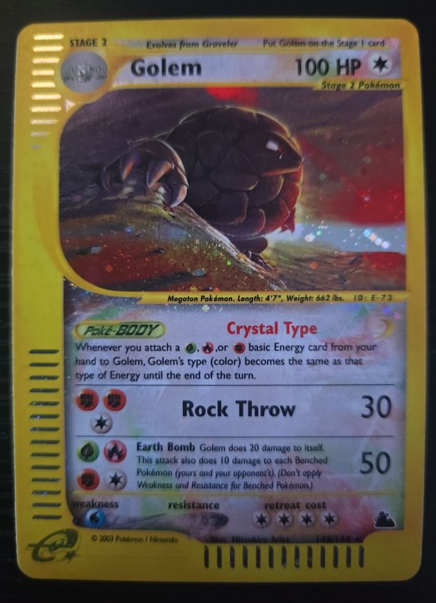 2003 Pokémon Skyridge #148 Golem — front