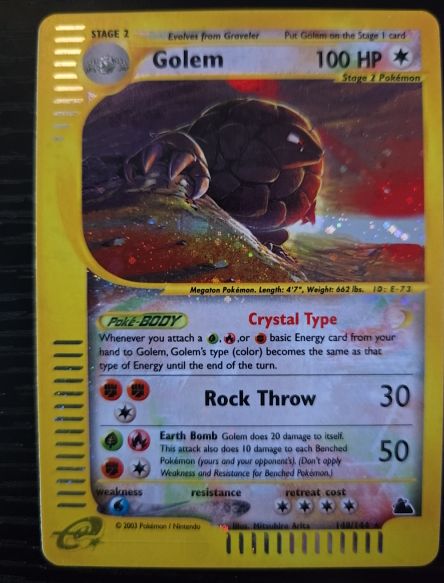 2003 Skyridge #148 Golem Crystal — front