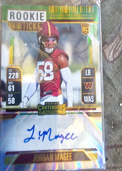 2024 Panini Contenders #244 Jordan Magee Rookie Ticket — front