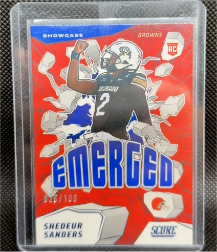 2025 Panini Score #6 Shedeur Sanders Emerged Rookie — front