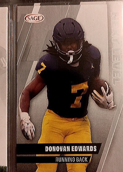 2025 Sage High Series Football #103 Donovan Edwards — front