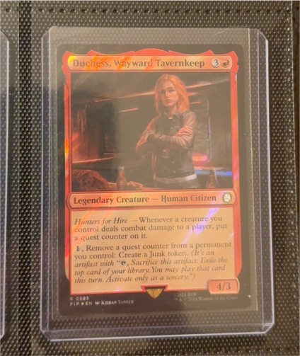 2023 Magic: The Gathering Universes Beyond: Fallout #058 Duchess, Wayward Tavernkeep — front