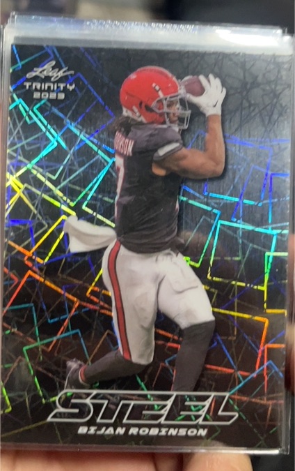 2023 Leaf Trinity Steel Bijan Robinson — front