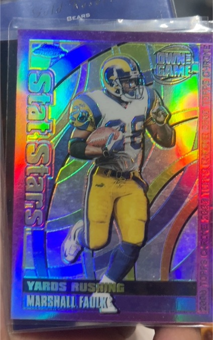 2000 Collector's Edge Odyssey Hologold Rookies #Yards Rushing Marshall Faulk — front