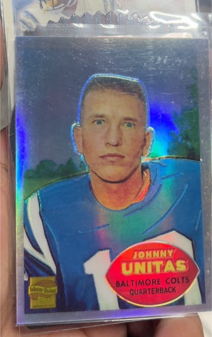 2000 Topps Chrome Reprints #R4 Johnny Unitas Baltimore Colts — front