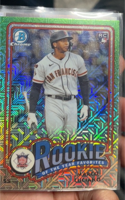 2024 Bowman Chrome #ROY-11 Marco Luciano Rookie of the Year Favorites Mojo — front