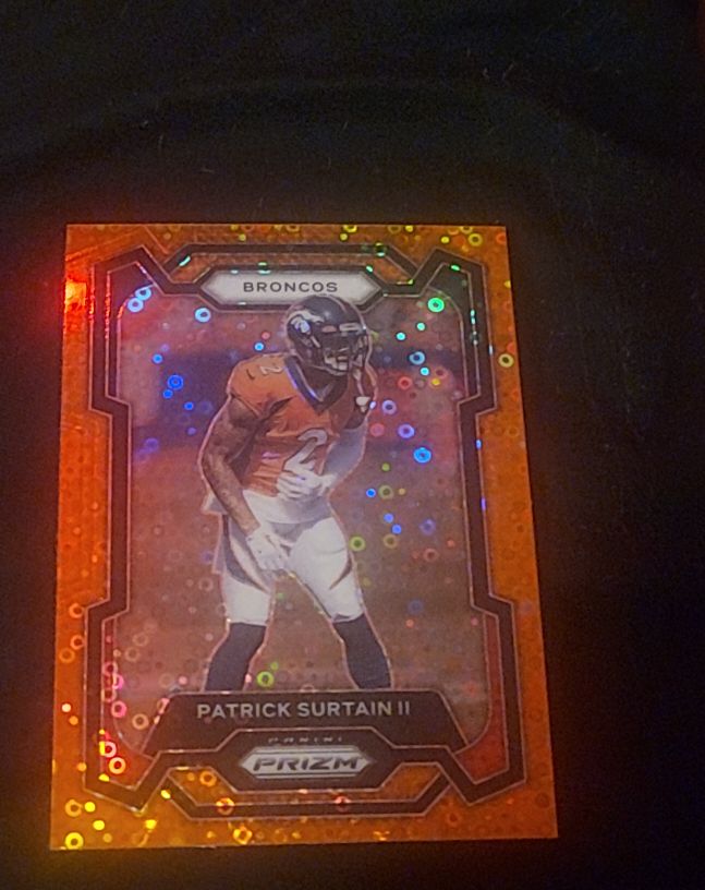 2023 Panini Prizm Orange Disco #? Patrick Surtain II — front
