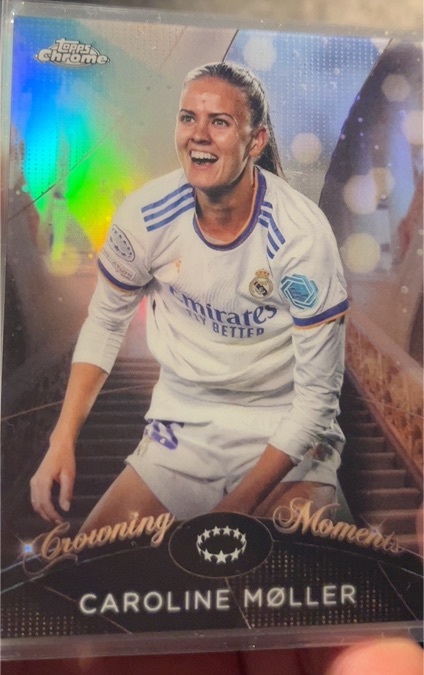 2022-23 Topps Chrome UEFA Women's Champions League #CM-6 Caroline Møller Crowning Moments — front