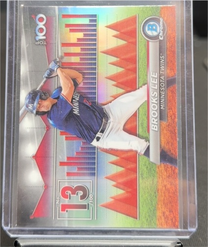 2024 Bowman Chrome Top 100 #BTP-13 Brooks Lee — front