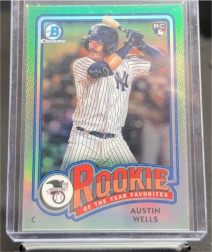 2024 Bowman Chrome #ROY-2 Austin Wells Rookie of the Year Favorites — front