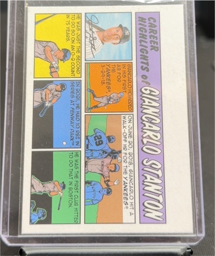 2022 Topps Heritage '73 Topps Comics #73TC-46 Giancarlo Stanton — front