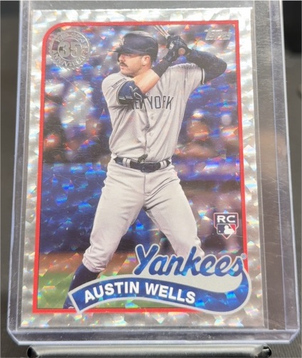 2024 Topps Series 2 1989 Topps Baseball 35th Anniversary Silver Foil #89B2-36 Austin Wells — front