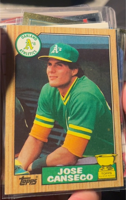 1987 Topps #620 Jose Canseco — front